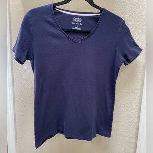 Croft and Barrow, Women’s, T-shirt, Dark Blue, Size S